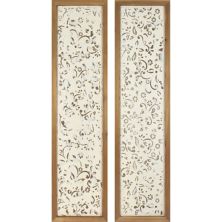 Floral Carved Wall Art Panels 2-piece Set Unbranded