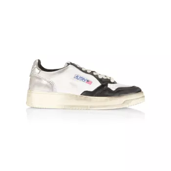 Super Vintage Colorblocked Leather Low-Top Sneakers Autry