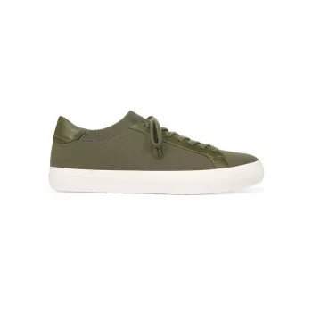 Fulton Leather-Trimmed Sneakers Vince
