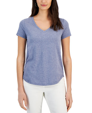 Женская футболка Perfect с V-образным вырезом, созданная для Macy's Style & Co
