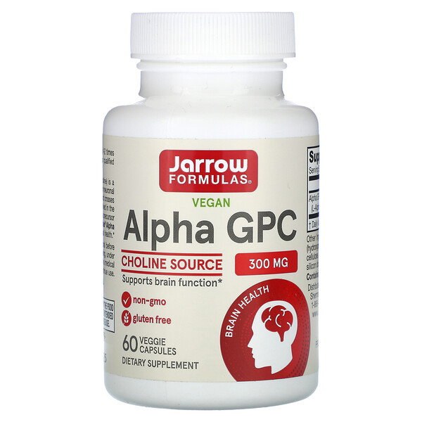 Alpha GPC - 300 мг - 60 растительных капсул - Jarrow Formulas Jarrow Formulas