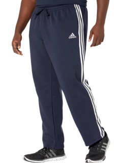 Флисовые брюки с открытым низом и 3 полосками Big & Tall Essentials Adidas