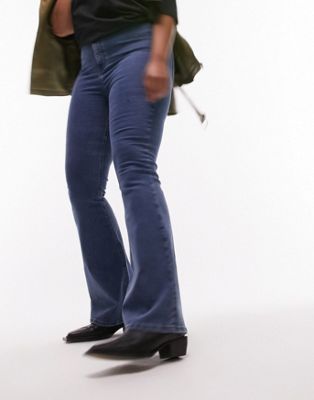 Синие расклешенные джинсы Topshop Curve Joni Topshop Curve