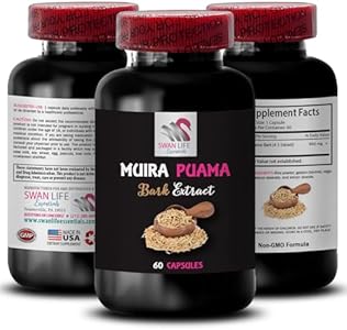 Balanced Boost Blend - Muira PUAMA BARK Extract - Nature’s Power Surge, Natural Daily Lift, Botanical Fuel Source, Mindful Boost, Everyday Strength Support, Energizing Plant Power 1 Bottle 60 Caps SWAN LIFE ESSENTIALS