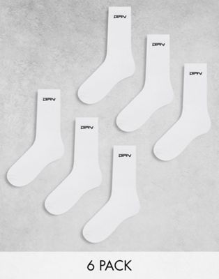 Набор из 6 белых носков с вышитым логотипом Good For Nothing Good For Nothing