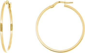 Серьги-кольца 30 мм из 14-каратного желтого золота Bony Levy