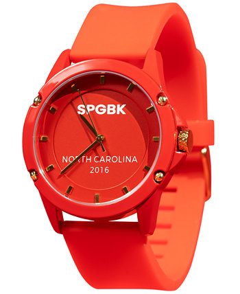 Часы унисекс 71st с красным силиконовым ремешком, 44 мм SPGBK Watches