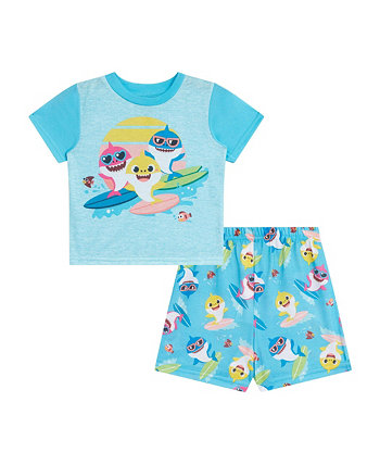 Футболка и шорты для маленьких мальчиков, комплект из 2 предметов Baby Shark