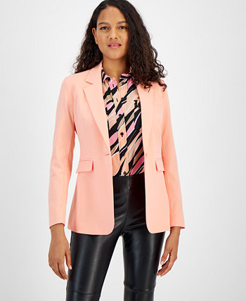 Женская куртка на одной пуговице с зубчатым воротником, созданная для Macy's Bar III