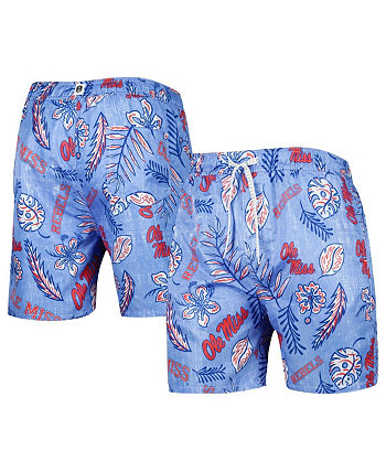 Мужские плавки пудрово-синего цвета Ole Miss Rebels в винтажном стиле с цветочным принтом Wes & Willy