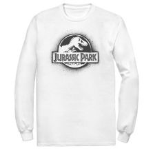 Мужская футболка Jurassic Park All White с трафаретной краской и логотипом из фильма Jurassic World