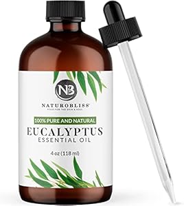 NaturoBliss 100% Pure Basil Essential Oil Therapeutic Grade Premium Quality (4 fl. oz) with Glass Dropper, Perfect for Aromatherapy NaturoBliss