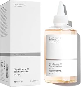 Glycolic Acid 7% Toner,240ml Glycolic Sour 7% Toning,KeepThe Skin Moist,Exfoliate, Exfoliating Serum for Face,Hydrates and Reduces Skin Blemishes (240) LUOBO