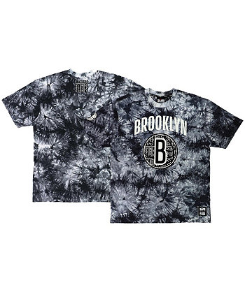 Мужская и женская футболка NBA x Black Brooklyn Nets Culture & Hoops с принтом тай-дай Two Hype
