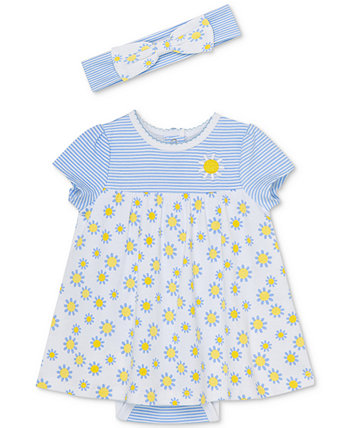 Боди-платье Daisy для новорожденных девочек с повязкой на голову Little Me