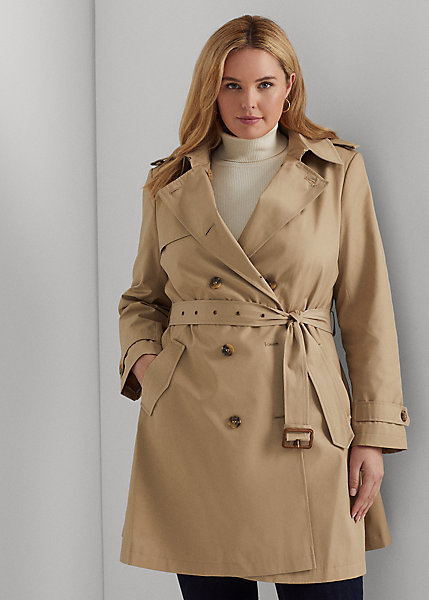 Double-Breasted Cotton-Blend Trench Coat Ralph Lauren