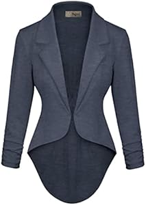 Hybrid & Company Womens Casual Work High Low Blazer Jacket - JK45590 Hybrid & Company