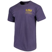 Мужская фиолетовая футболка LSU Tigers Comfort Colors Campus Icon Image One