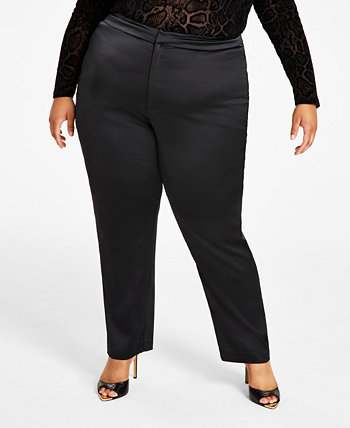 Модные атласные облегающие брюки больших размеров Nina Parker