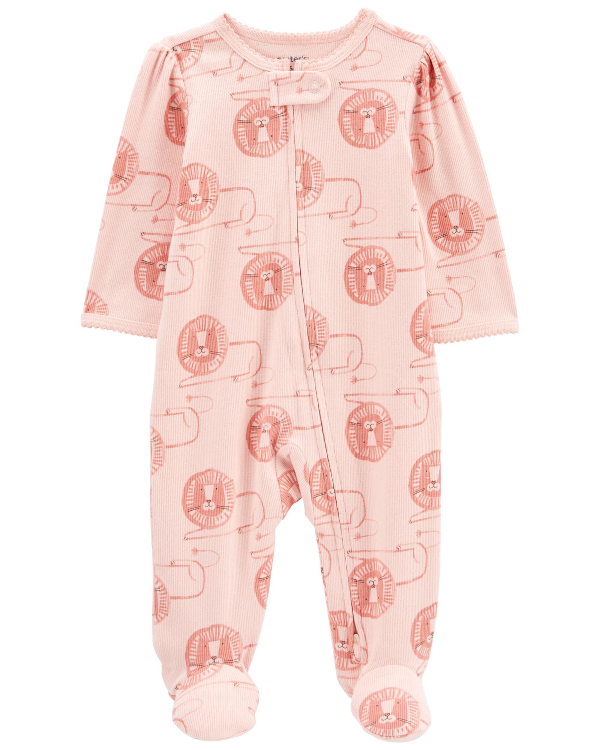 Пижама из смеси хлопка с двусторонней молнией Baby Lion для сна и игр Carter's