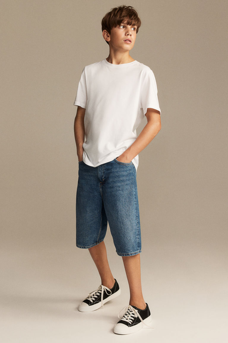 Джинсовые шорты свободного кроя H&M