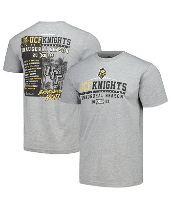 Мужская футболка цвета Хизер серого цвета UCF Knights Inaugural Big 12 Schedule FLoGrown