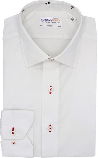 Классическая рубашка с ромбовидной текстурной отделкой Lorenzo Uomo