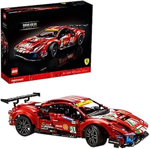 LEGO Technic Ferrari 488 GTE “AF Corse #51” 42125 - Champion GT Series Sports Race Car, Exclusive Collectible Model Kit, Collectors Set for Adults to Build Lego