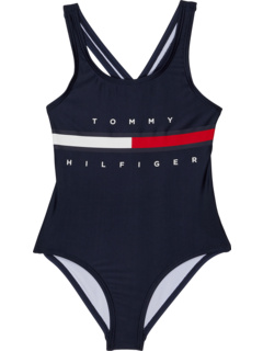 Классический цельный купальник с логотипом и флагом (для больших детей) Tommy Hilfiger Kids