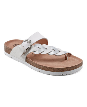 Women's Alyce Round Toe Footbed Slip-On Casual Sandals Earth