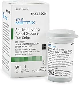 McKesson TRUE METRIX Self-Monitoring Blood Glucose Test Strips, 50 Strips, 3 Packs, 150 Total Mckesson