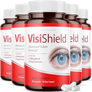 (5 Pack) Visishield Advanced Vision Formula for Eyes Supplement Pills Vitamins (300 Capsules) IDEAL PERFORMANCE