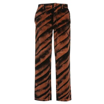 Вельветовые брюки в тигровую полоску Just Cavalli