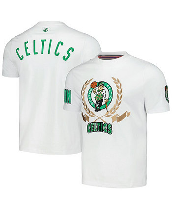 Мужская и женская белая футболка Boston Celtics Heritage Crest FISLL