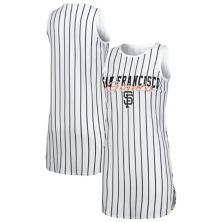 Женская спортивная белая ночная рубашка без рукавов в тонкую полоску San Francisco Giants Reel Reel Unbranded