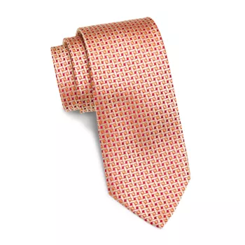 Geometric Silk Tie Charvet