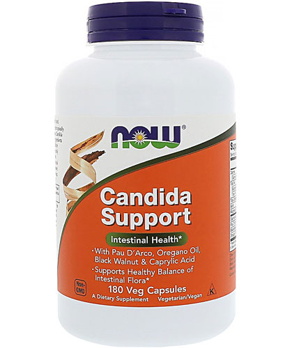 Поддержка Candida, 180 вегетарианских капсул NOW Foods