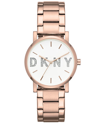 Женские часы SoHo с браслетом из нержавеющей стали с оттенком розового золота, 34 мм, созданные для Macy's DKNY