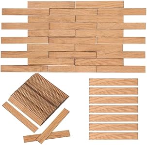 Vaguelly Dollhouse Miniature Flooring 40pcs Mini Wooden Dollhouse Floor Boards Model 1 12 Scale Tiles Accessories Doll House Furniture Decoration for Micro World Vaguelly