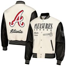 Men's White Atlanta Braves Full-Snap Varsity Jacket Unbranded
