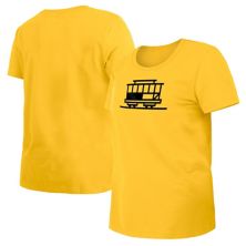 Женская футболка New Era Gold Golden State Warriors 2023/24 City Edition New Era x Staple