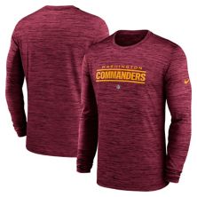 Men's Nike  Burgundy Washington Commanders Sideline Team Velocity Performance Long Sleeve T-Shirt Nike
