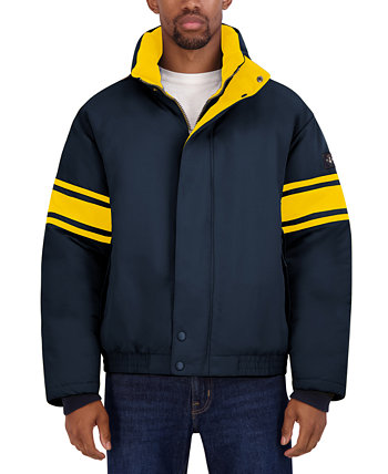 Мужская винтажная куртка-пуховик с цветными блоками Nautica