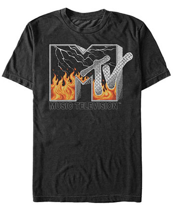 Мужская футболка с короткими рукавами с логотипом Fire And Lightening MTV