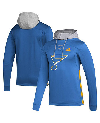 Мужской синий St. Louis Blues Refresh Skate Lace AEROREADY пуловер с капюшоном Adidas