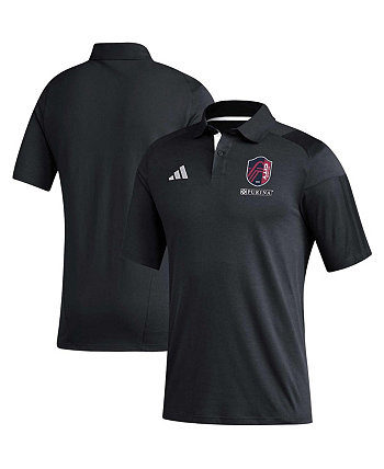 Мужская черная футболка-поло St. Louis City SC 2023 On-Field Training Adidas