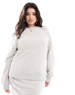 4th & Reckless Plus exclusive wide sleeve sweatshirt in heather gray - part of a set 4th & Reckless Plus