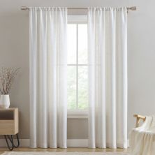 Beatrice Home Fashions Monroe Light Filtering Pole Top Set of 2 Window Curtain Panels Beatrice Home