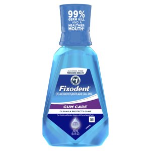 Fixodent Gum Care Oral Rinse, Cleans and Protects Gums of Denture Wearers, 8.4 fl oz Fixodent