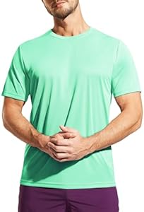 Haimont Men's Athletic Running Shirts Quick Dry Short Sleeve UPF 50+ Sun Protection UV Fishing Hiking Workout T-Shirts Haimont